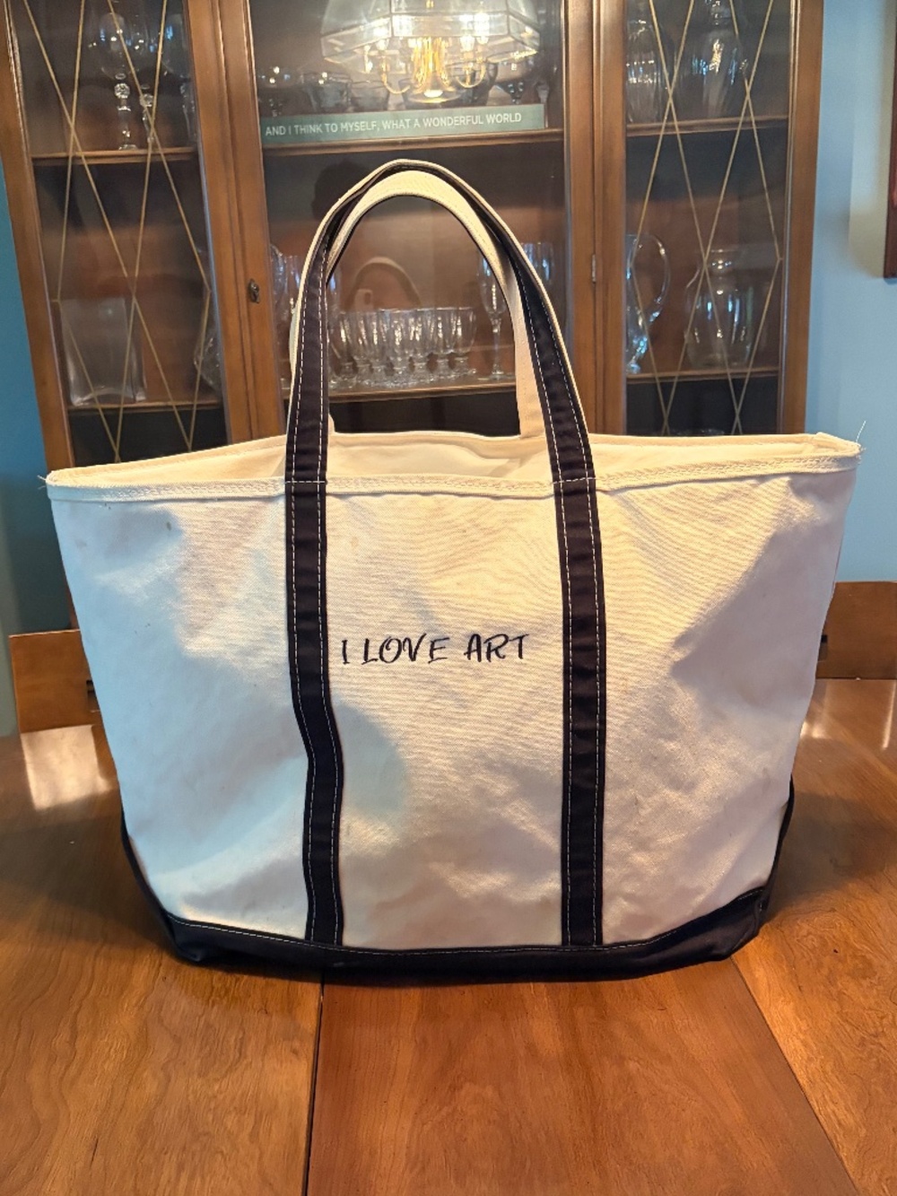 Vintage L.L. Bean Boat and Tote Zip Canvas Medium Beige Brown Bag Made In USA  U